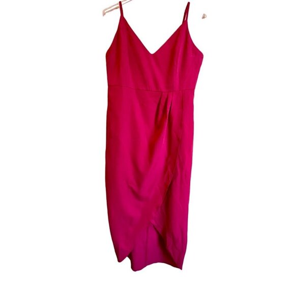 Aigeman Spaghetti Strap V Neck Front Cross Slit Dress Women's Size 12-14 - Picture 2 of 10